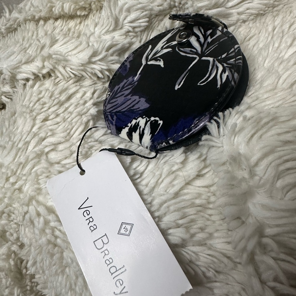 Vera Bradley Black and Purple Key Card Holder